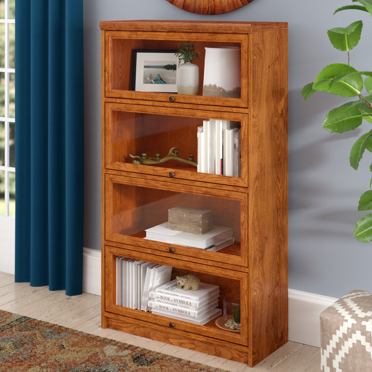 Loon Peak® Lapierre 58'' H x 32.5'' W Solid Wood Barrister Bookcase